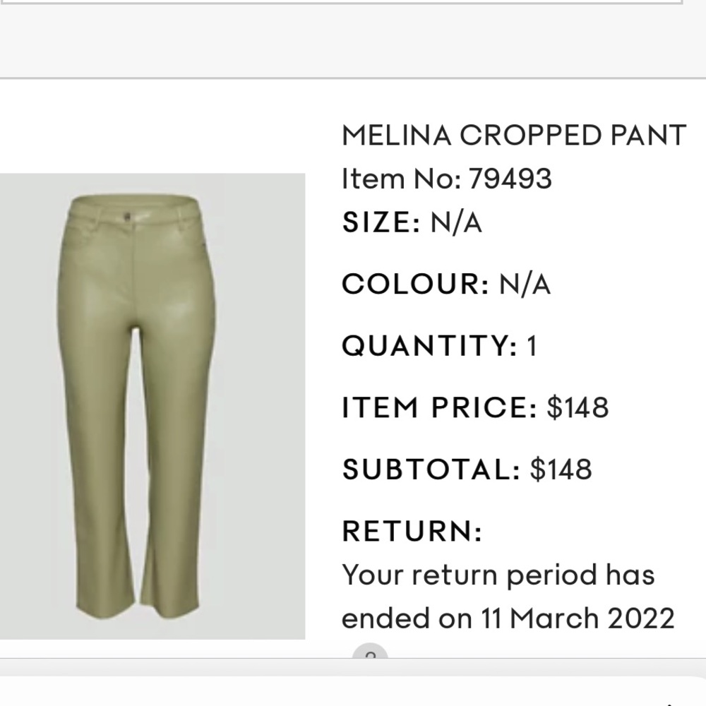 ARITIZA| 0 Wilfred Cropped Melina Pant